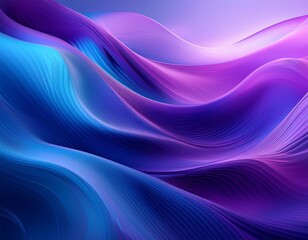 Fototapeta premium smooth gradient mesh of purple and blue hues blending seamlessly abstract digital background