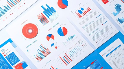 Infographic of a market research report, clear data and insights, clean and modern design