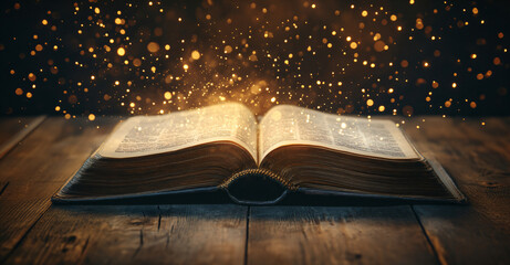 Magic Book with Sparkling Dust.