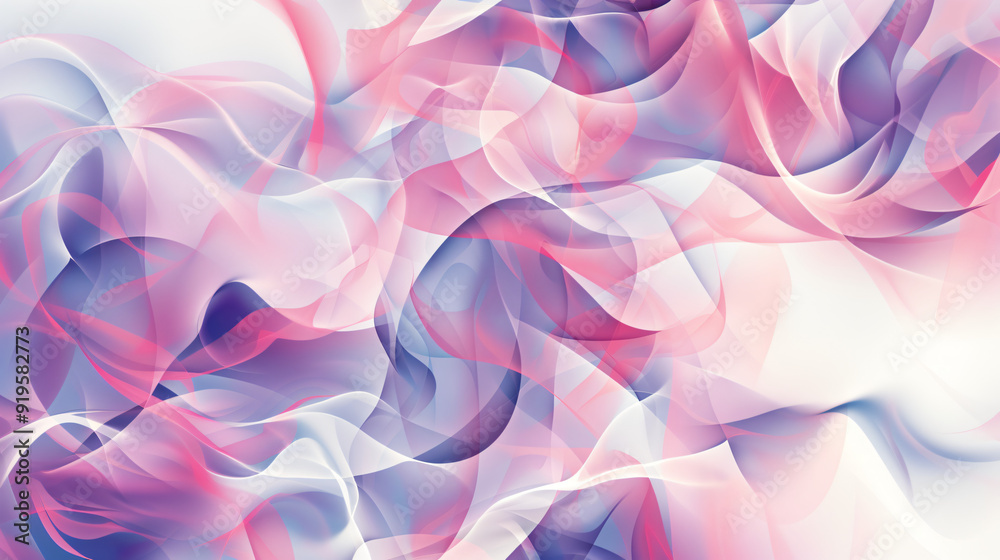 Aufkleber Flowing and ethereal visual created by pink and blue swirls in an abstract background