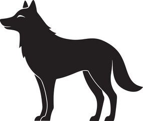 Wolf silhouette vector illustration design