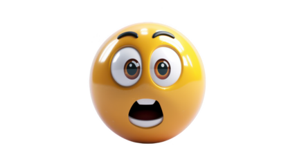 3D Emoji with a dizzy face ,isolated on a pure white background