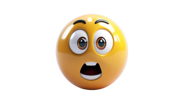 3D Emoji with a dizzy face ,isolated on a pure white background - Powered by Adobe