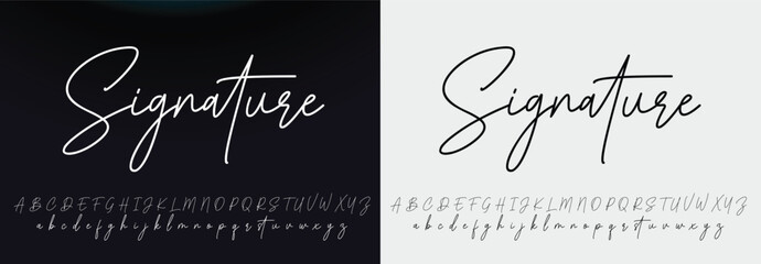 signature Font Calligraphy Logotype Script Brush Font Type Font lettering handwritten
