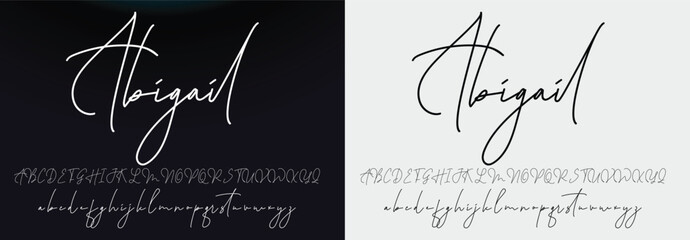 signature Font Calligraphy Logotype Script Brush Font Type Font lettering handwritten