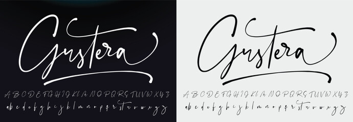 signature Font Calligraphy Logotype Script Brush Font Type Font lettering handwritten