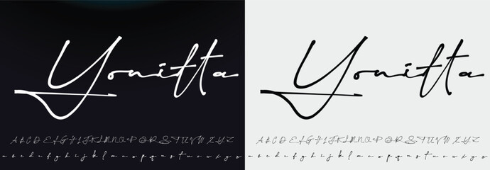 signature Font Calligraphy Logotype Script Brush Font Type Font lettering handwritten