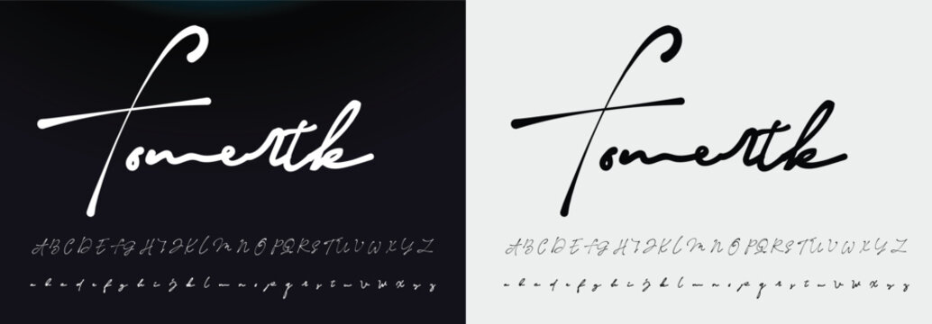 signature Font Calligraphy Logotype Script Brush Font Type Font lettering handwritten