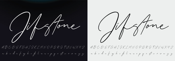 signature Font Calligraphy Logotype Script Brush Font Type Font lettering handwritten