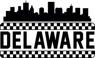 Delaware Skyline Silhouette Vector
