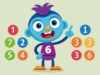 Hands count with fingers. Cartoon counting from one to ten, showing numbers, using hands gestures. Ten number dotted. Basics math learning. Vector illustration
