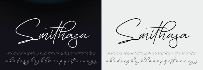 signature Font Calligraphy Logotype Script Brush Font Type Font lettering handwritten