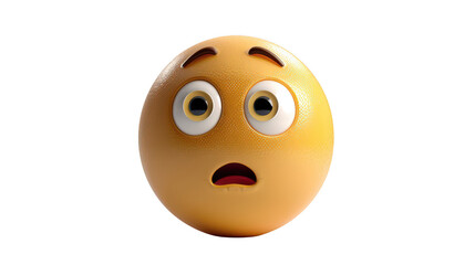 Fototapeta premium 3D Emoji with a look of curiosity ,isolated on a pure white background