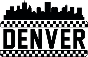 Denver Colorado Skyline Vector