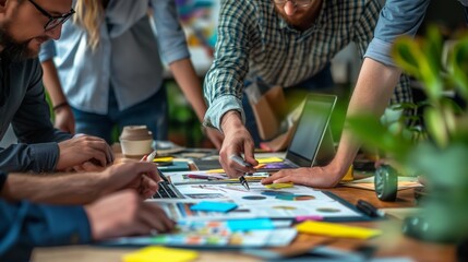 Obraz premium A team of diverse professionals working together