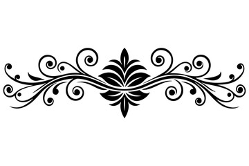 Floral curves Ornament design Vector