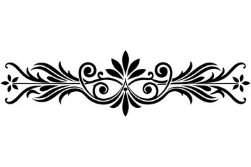 Floral curves Ornament design Vector