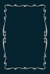 hand drawn luxury calligraphy floral vintage frame