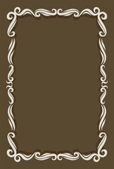 hand drawn luxury calligraphy floral vintage frame