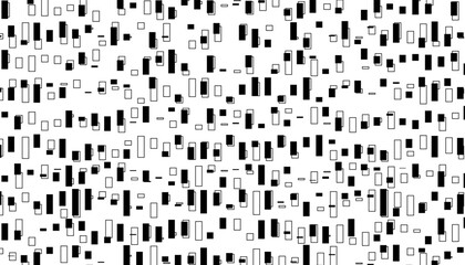 Fototapeta premium Black and white abstract geometric pattern. Modern texture vector Format. Design element. 