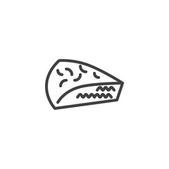 Triangular scone line icon