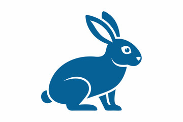 Minimalist Rabbit Icon Vector Design - White Background, Vector Illustration, Logo Icon, Cartoon Clipart