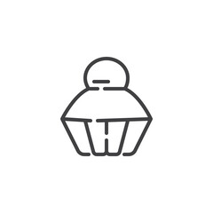 Cupcake line icon