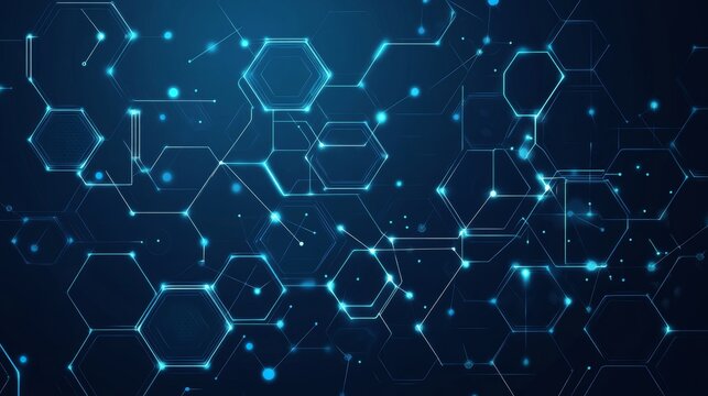 Medicine and science background design with abstract geometric hexagons. Illustration of medical care and science pattern innovation concept.