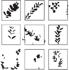 Ink Spill   Black and White vector Design