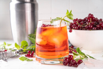 Red Currant Caipirinha, lemonade or sangria drink