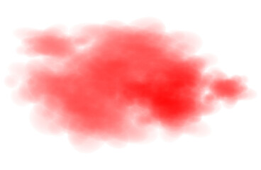 red clouds on transparent background