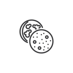 English muffin line icon