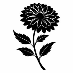 Calendula Black silhouette