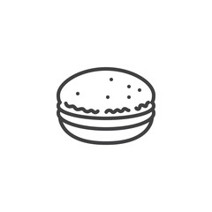 Macaron line icon