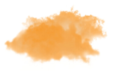 yellow cloud isolated on transparent background,Textured smoke,brush effect