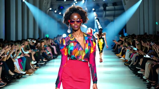 A runway show, a catwalk event, Fashion Week 