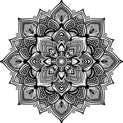 Mandala design for coloring books. vintage mandala Decorative round ornaments. Islamic backgrounds Vintage decorative elements Oriental pattern. mandala Decorative background vector illustration.