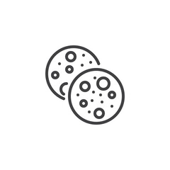 Round cookie line icon