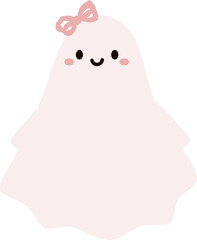Pink Girly Ghost With Bow