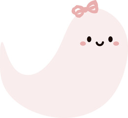 Pink Girly Ghost With Bow