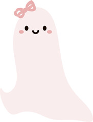 Pink Girly Ghost With Bow