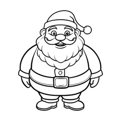 Funny Cartoon Santa Claus silhouette Illustration