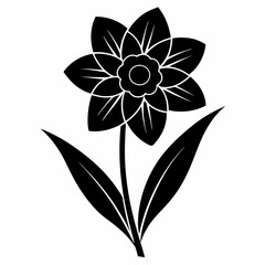 Daffodil Black silhouette
