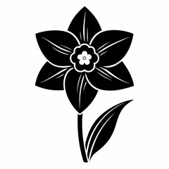 Daffodil Black silhouette