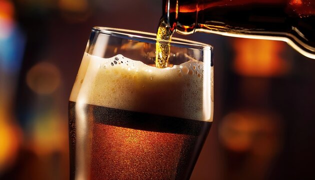 Craft Beer Pouring into a Glass: A Visual Celebration