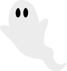 Simple Sheet Ghost, Halloween Illustration 