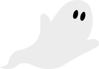 Simple Sheet Ghost, Halloween Illustration 