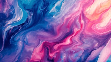 Obraz premium Abstract texture with undulating strokes of acrylic paint close-up.