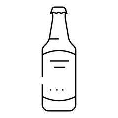 beer drink bottle line icon vector. beer drink bottle sign. isolated contour symbol black illustration