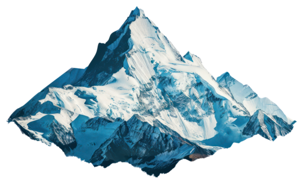 PNG Ocean mountain shape collage cutouts outdoors scenery glacier.